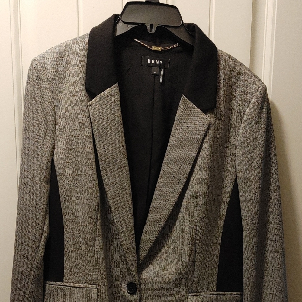 DKNY Gray and Black Blazer